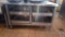Stainless Steel Prep Table Surface with 4 Stainless Steel Slide Out Draining Drawers for Bar Glass