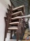 {{4X$BID}} (4) Cedar Rapids Chair Co.Wooden and Padded Restaurant Chairs