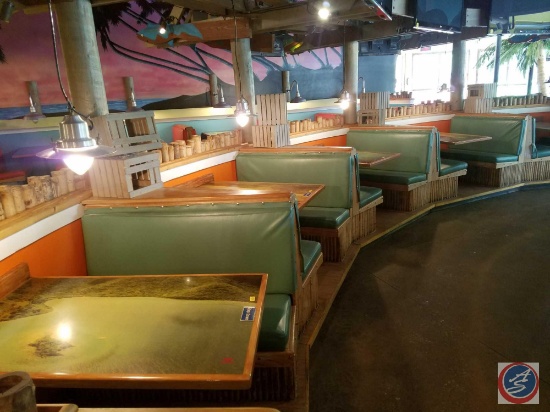 {{5X$BID}} (5) Wall Mounted Tables On 46" x 30" {{BOOTH SEATING IS SOLD IN LOT 188}}