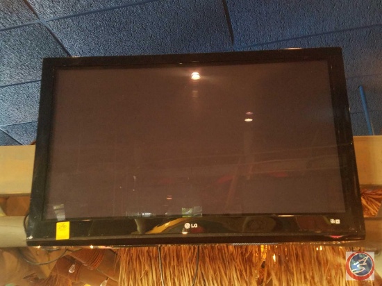 LG 42" Television {{MODEL NUMBER IS NOT VISIBLE DUE TO THE MOUNTING BRACKET. BUYER MUST BRING LADDER