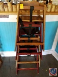 {{4X$BID}} (4) Wooden Restaurant High Chairs