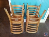 {{4X$BID}} (4) Wooden Shelby Williams Restaurant Chairs