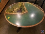 Round 6 Top Table with Maptech Image Printed On 54