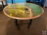 Round 6 Top Table with Maptech Image Printed On 54