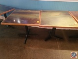 {{2X$BID}} (2) 4 Top Tables with Maptech Image Printed On 34