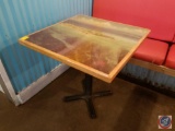 {{2X$BID}} (2) 4 Top Tables with Maptech Image Printed On 30