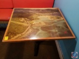 4 Top Table with Maptech Image Printed On 36