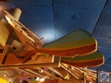 (2) Large Wood Fish {{LIGHT FIXTURE IS PART OF LOT 223. IF YOU PURCHASE THE FISH YOU MAY NOT REMOVE