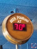 Beer Pouring Temperature Sign {{BUYER MUST BRING LADDER AND REMOVE FROM CEILING, PROPERLY REMOVING