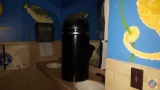 (2) Restroom Garbage Cans, (2) Baby Changing Stations, (2) Automatic Paper Towel Holders, (2) Soap
