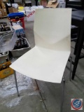 {{4X$BID}} Four Design Design: Strand + Hvass Plastic and Metal Stacking Chairs 33 1/2
