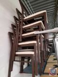 {{4X$BID}} (4) Cedar Rapids Chair Co.Wooden and Padded Restaurant Chairs