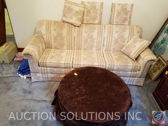 Grand Haven By Flex Steel Couch 79" x 36" x 33", Hidden Trampoline Ottoman 39" x 16"