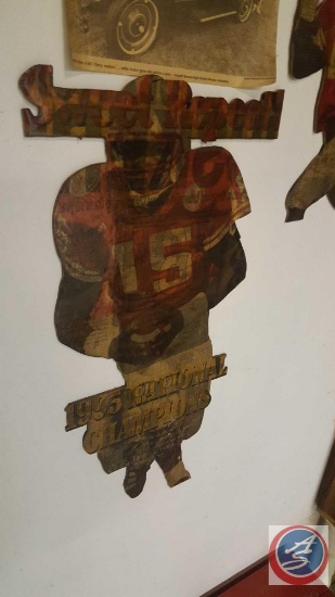 1995 National Champions Nebraska Huskers Handmade Wooden Cutout Wall Hangings of #15, Woodworkers