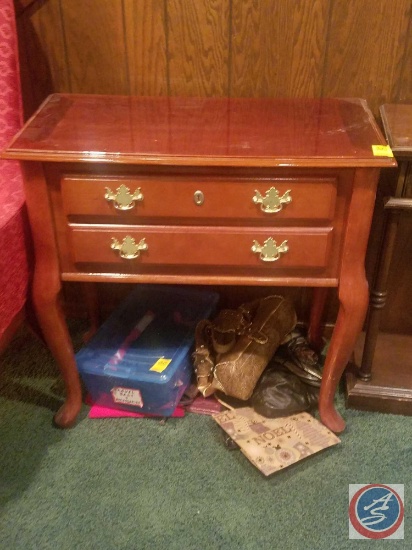 Two Drawer Side Table {{CONTENTS SOLD SEPARATELY}} 30" x 16" x 30"