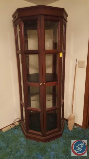 Lighted Round Curio Cabinet 36" x 74"