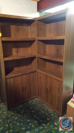(2) Bookshelves with Bottom Door 30" x 12" x 71"