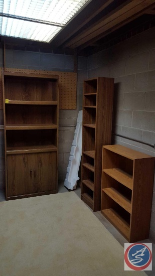 Bookshelf with Bottom Door 30" x 12" x 71",Narrow Book Case with 7 Shelves 15" x 10" x 69", Book