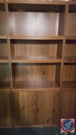 (3) Bookshelves with Bottom Door 30" x 12" x 71"