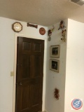 Assorted Wall Hangings, Wall Clock, Coolers