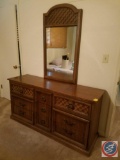 {{3XBID}} Dixie Nine Drawer Dresser with Mirror 60