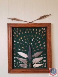 Framed Antique Arrowhead Display