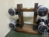 Reebox 15 Lb. and 20 LB Hand Weight Set with Stand