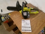 Ryobi 18 V. Chain Saw with Manual w/(2)Battery/Charger