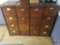 {{5X$BID}} (5) Yawman and Frebe Manufacturing Co. Vintage Wooden 4-Drawer File Cabinets