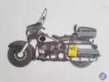 Stainless Steel Laser Cut Out Harley Davidson Motorcycle Wall Hanging 16 1/2