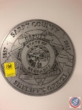 Stainless Steel Laser Cut Out Sarpy County Nebraska Sheriffs' Office 160th Anniversary Wall Hanging