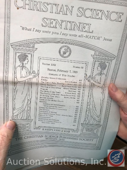 [Large Lot of] Christian Science Sentinel Magazine Publications (1800's / 1900's)