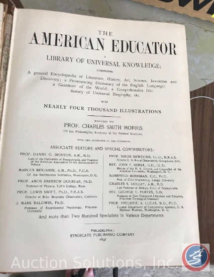 (2) Volumes of The American Educator Encyclopedia - Library of Universal Knowledge w/ Illustrations