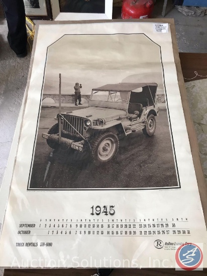 1945 Omaha Jeep Ad Wall Calendar