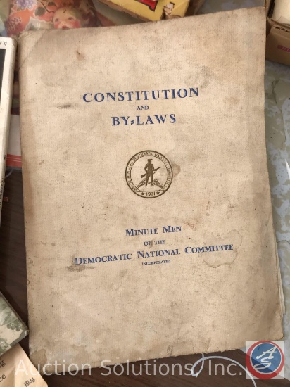 Copy of the 1931 Constitution and By-Laws of the Minute Men of the Democratic National Committee,