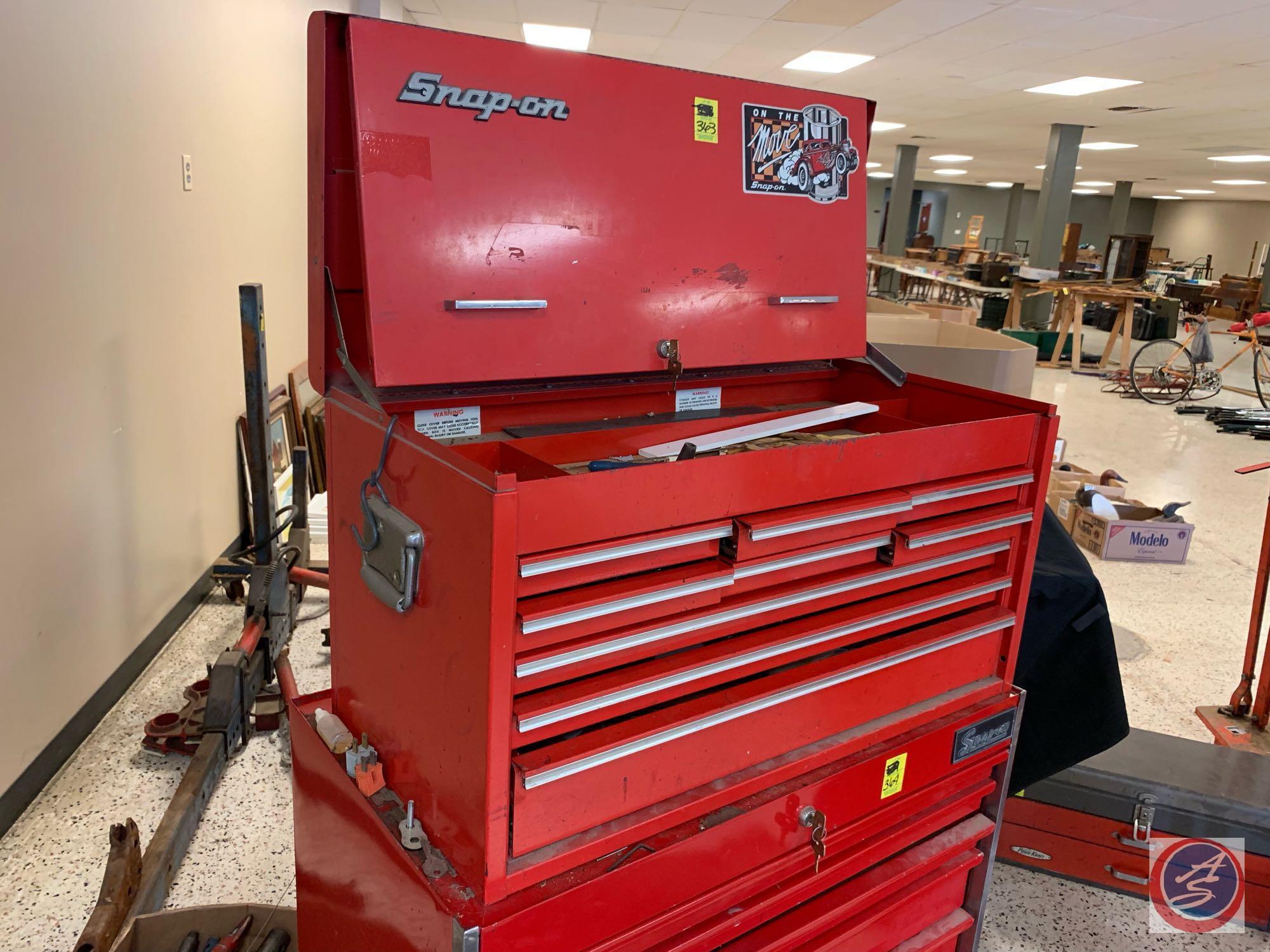 Snap-on KRA-61H Locking 9-Drawer Top Tool Box w/ | Proxibid