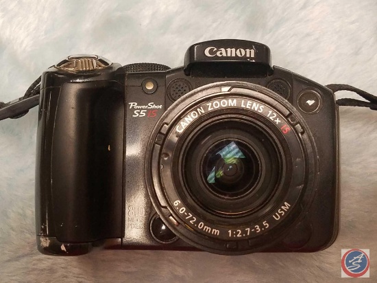 Canon PowerShot Camera S5IS with Canon Zoom Lens 12xIS Model No PC1234 {{NO CORD, INCL. STRAP}}