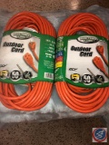 (2) 50' Basic Power 16 Gauge Outdoor Extension Cord , (2) 16Gauge Outdoor Extension Cord