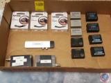 Assorted Camera Batteries, Tiffen UV Protector Filters, HDMI Adapters Marked BAD