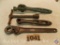 (4) Wrenches and handles, Dowldat ratchet #31-10 in. - (3) valve handles