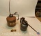 (4) pc. Lot; (2) oilers including Golden Rod Hastings NE - Unmarked 6 in. tube - (2) oil can holders