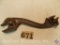 Double end Wrench 10 in. quick adjustable wing Nut marked 'B' Buckeye Belmont (rare) - pitted