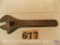 Crescent Wrench and tire iron combo 8 in. marked '8 in. Banco 11-Vovlo Sweden'