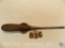 Screwdriver 10 in. Perfect Handle marked 'The H.D Smith Co #5 with wings. Mark is good, some