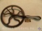 24 in. measuring wheel AOL 13 in. marked 'Wiley and Russel' (wheel wright)
