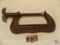 Whale tail clamp 11 in. marked 'Steel Screw No 5' 'P.S.&W Co Southington Conn USA'