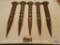 Picket or tent stakes (5) piece set 13 in., marked 'Ideal 114 #1724888'
