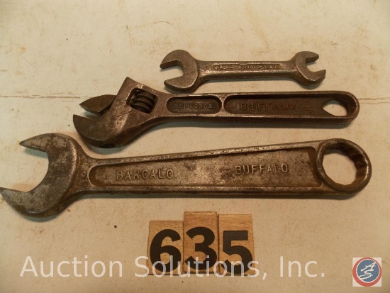 (3) Misc. Crescent Wrenches, all Barcalo Buffalo brand