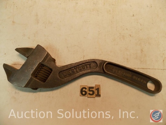 Crescent Wrench 14 in. marked 'Westcott 14 in. No 84 Keystone Mfg Co Buffalo NY USA'