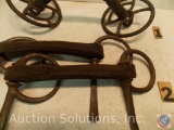 Pair of 5 in. half cheek solid leather bar Snaffle 'Humane bit'